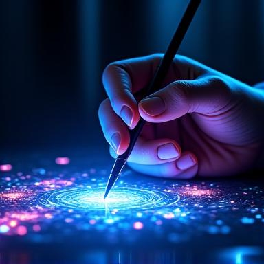 デジタルアートツールとAIブラシのビジュアル